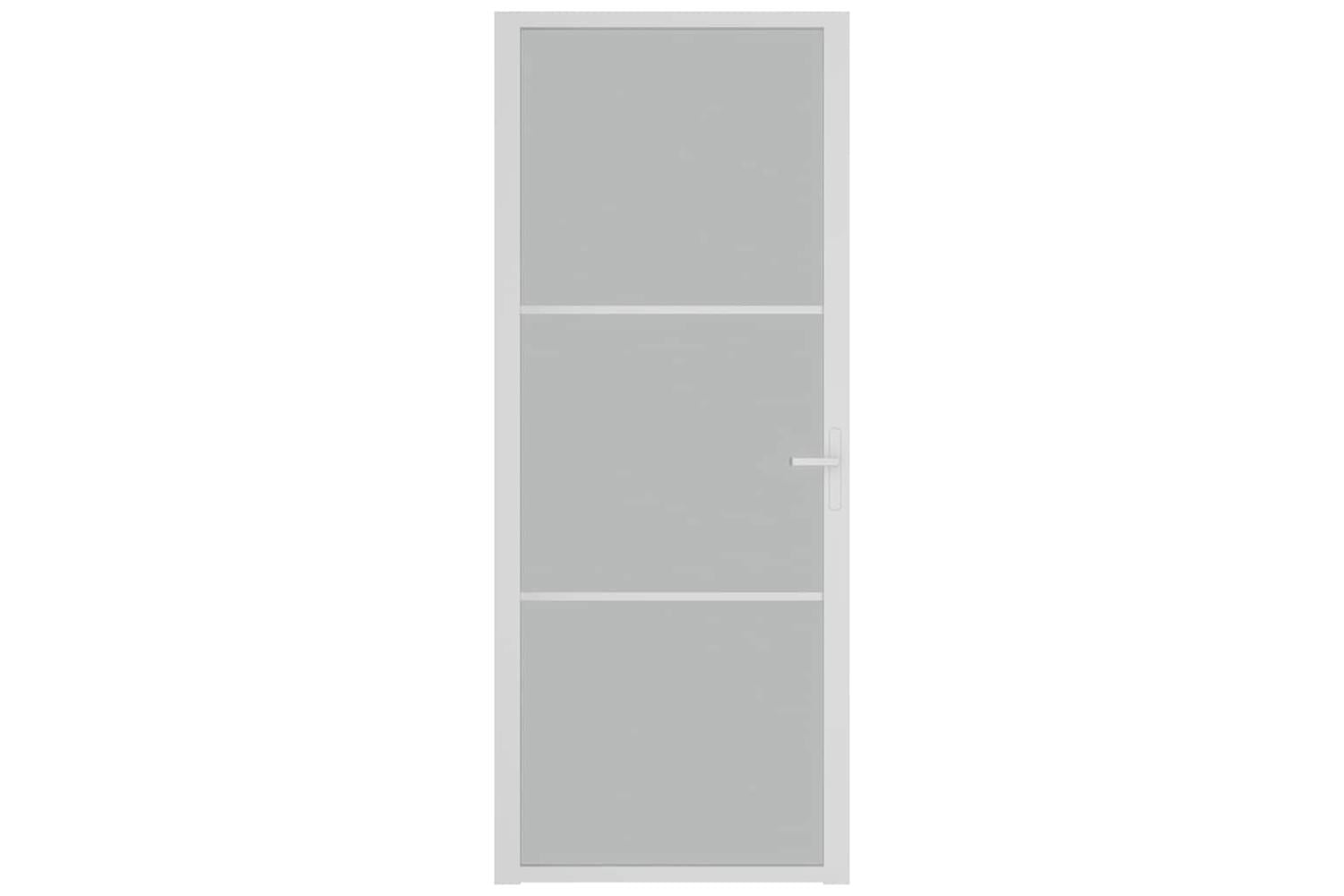 vidaXL 350577 Interior Door 83x201.5cm White Matt Glass And Aluminium-3