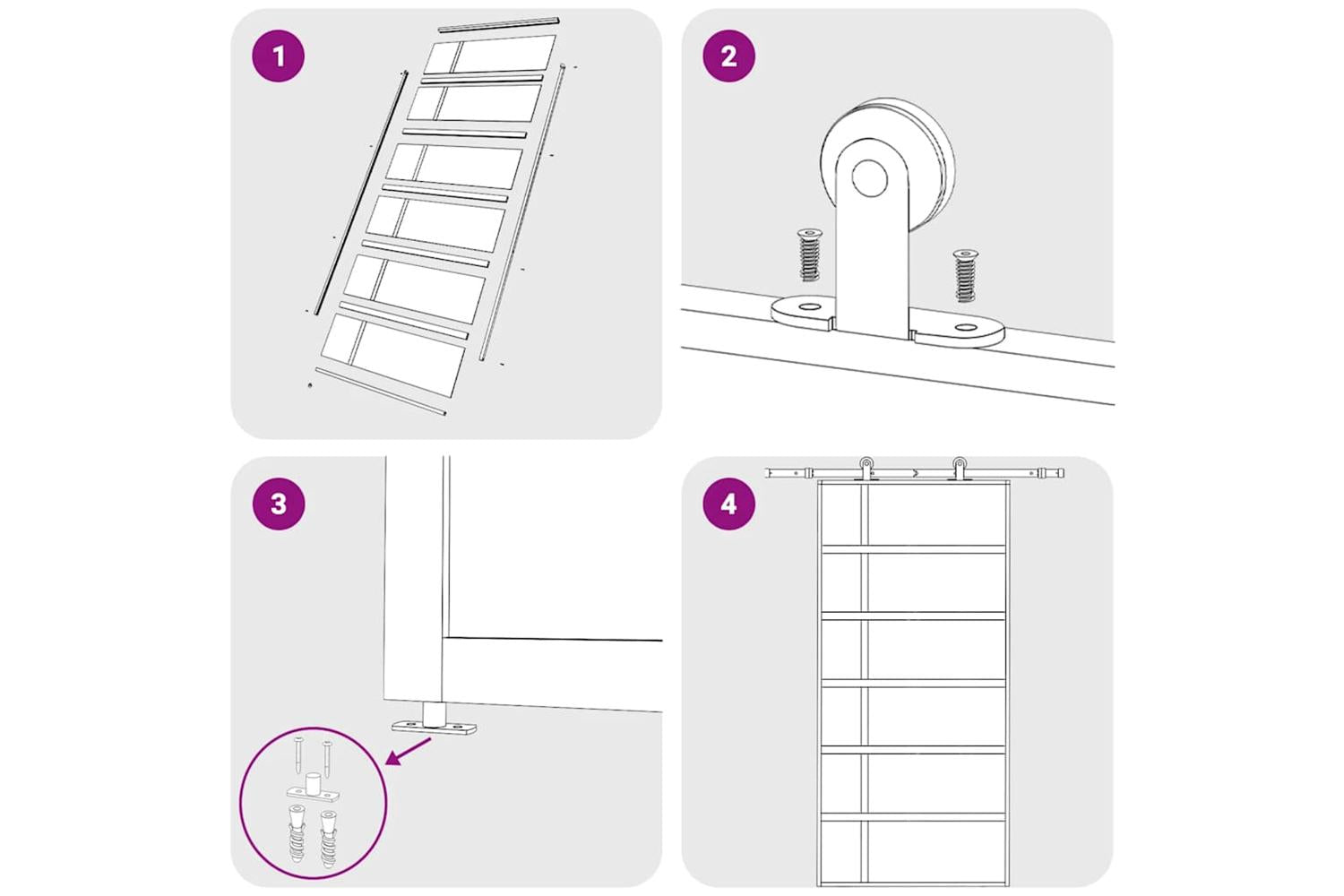 Vidaxl 151688 Sliding Door Esg Glass And Aluminium 102.5x205 Cm White-6