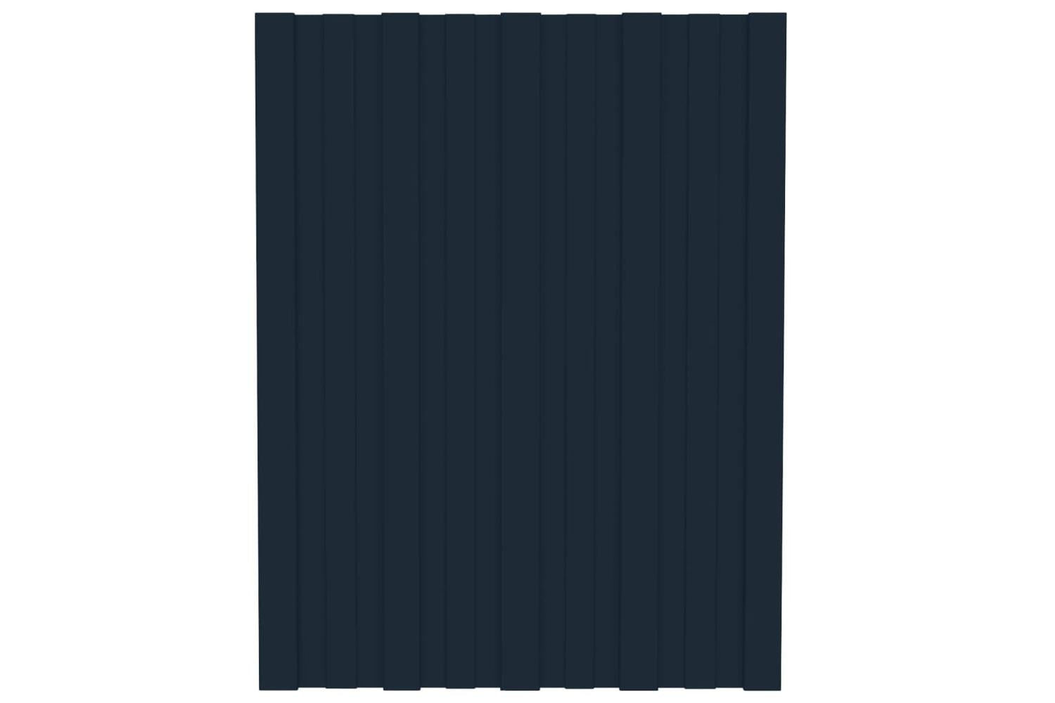 vidaXL 317192 Roof Panels 36 Pcs Galvanised Steel Anthracite 60x45cm-2