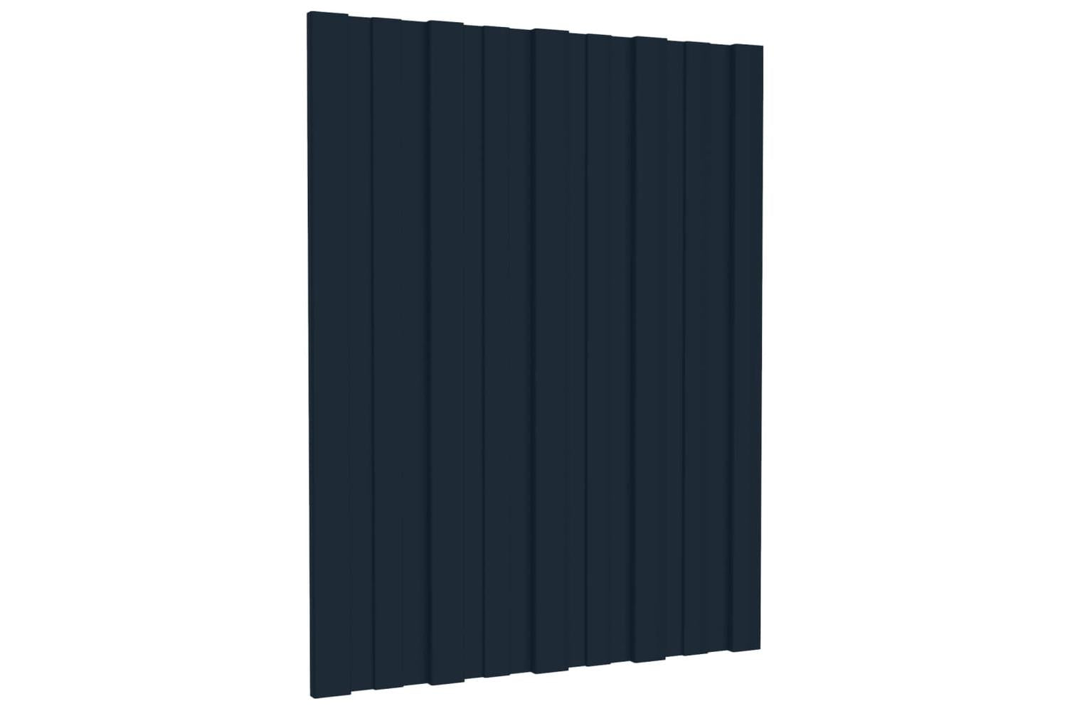 vidaXL 317192 Roof Panels 36 Pcs Galvanised Steel Anthracite 60x45cm-3