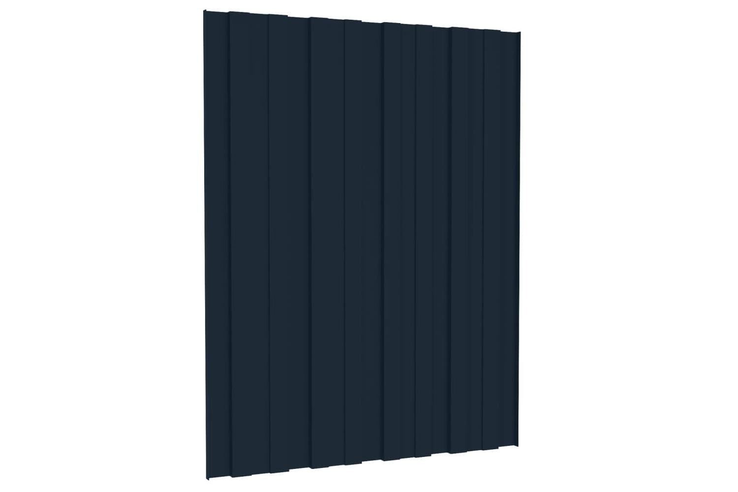 vidaXL 317192 Roof Panels 36 Pcs Galvanised Steel Anthracite 60x45cm-4