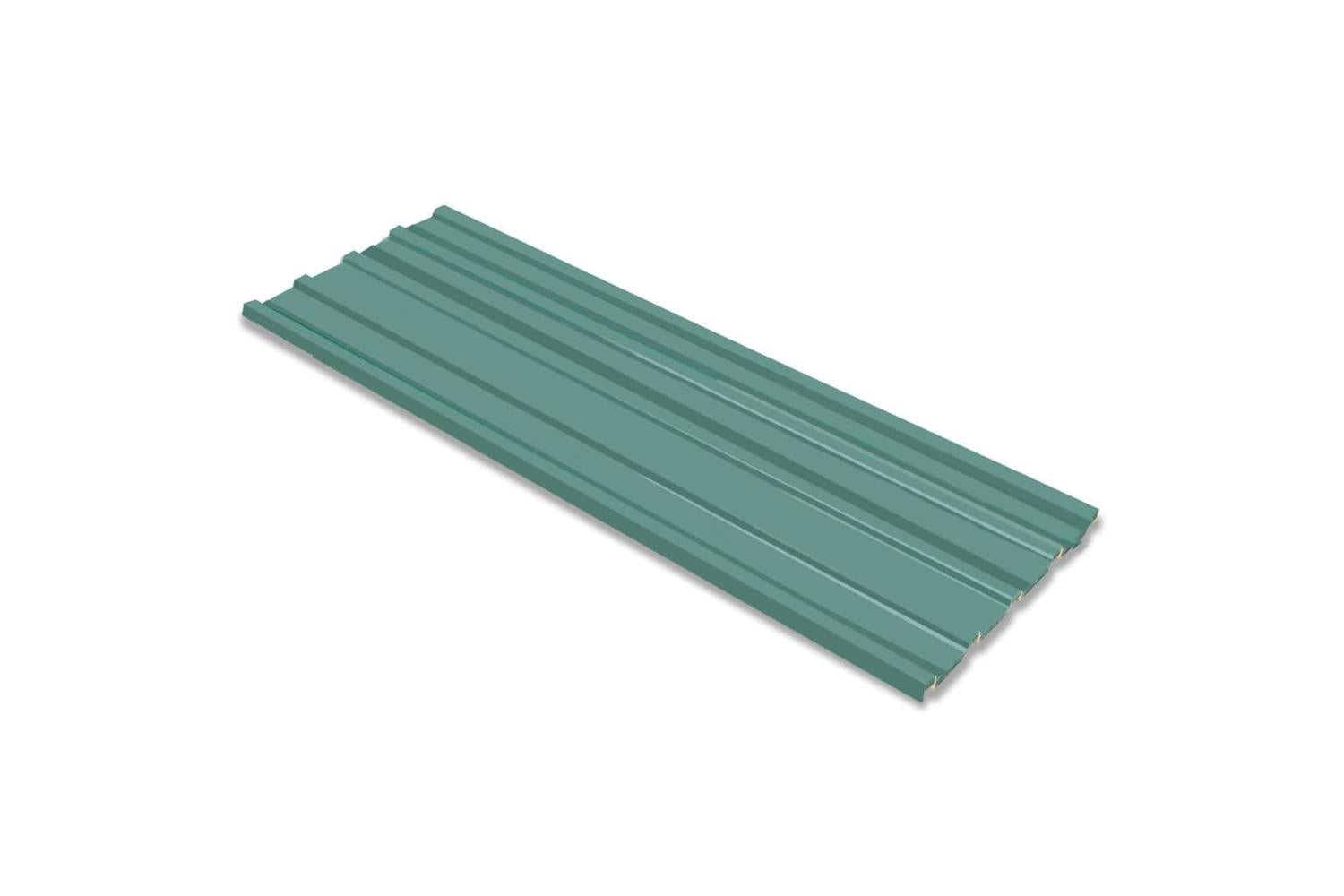 vidaXL 42984 Roof Panels 12 Pcs Galvanised Steel | Green