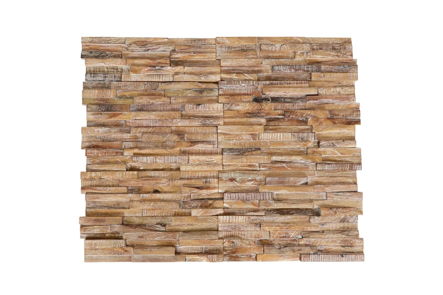 Vidaxl 326177 3d Wall Cladding Panels 10 Pcs 1.01 Mâ² Solid Teak Wood
