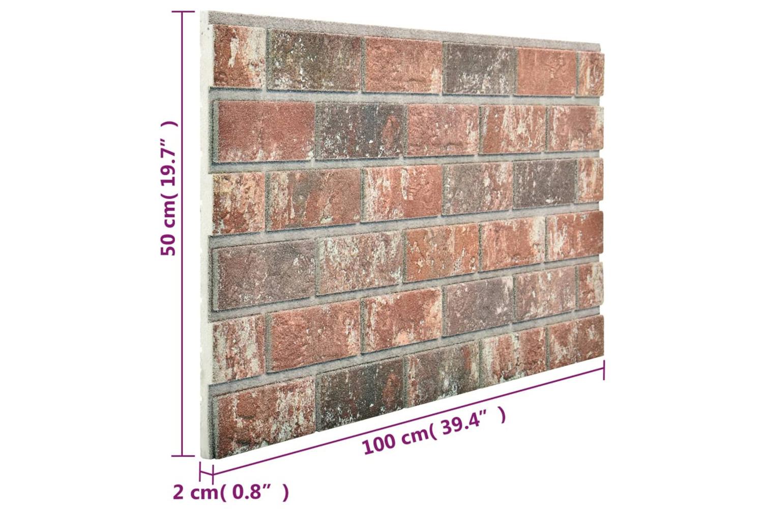 Vidaxl 332922 3d Wall Panels With Dark Brown & Grey Brick Design 10 Pcs Eps-2