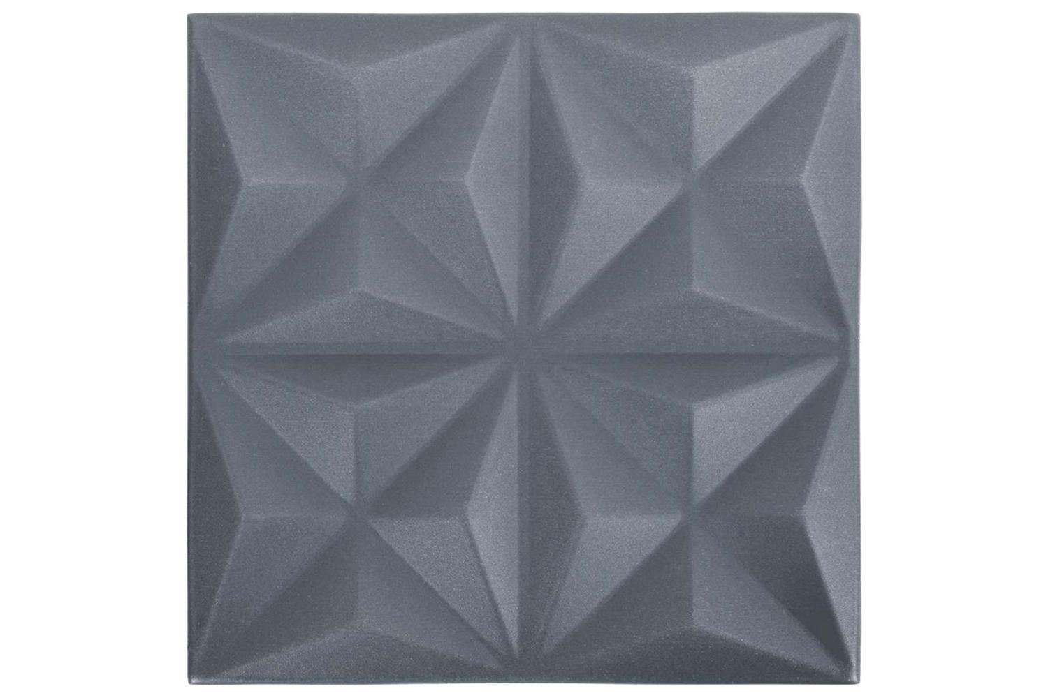 Vidaxl 3d Wall Panels 48 Pcs 50x50 Cm Origami Grey 12 MÂ²