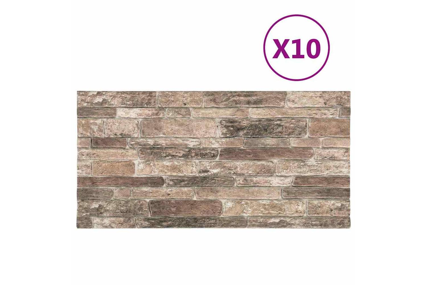 Vidaxl 149585 3d Wall Panels With Multicolour Brick Design 10 Pcs Eps-4