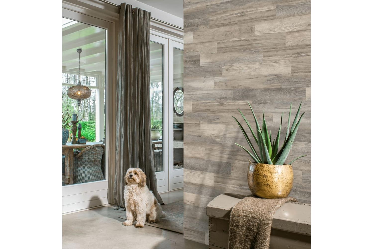 Wallart 442552 Wood Look Planks Barnwood Oak White Wash-9