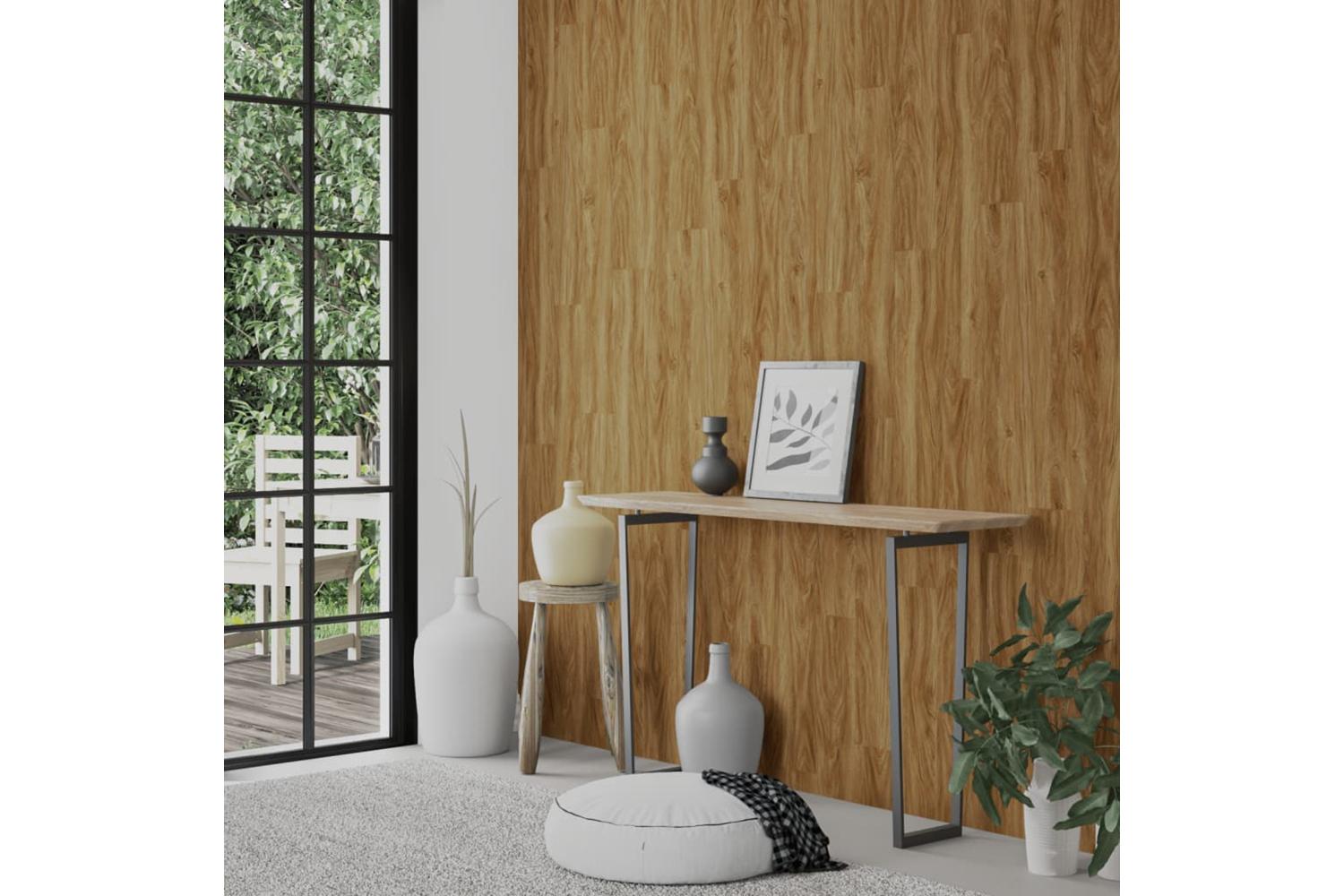 Vidaxl Wall Panels Wood Look Brown Pvc 2.06 MÂ²-3