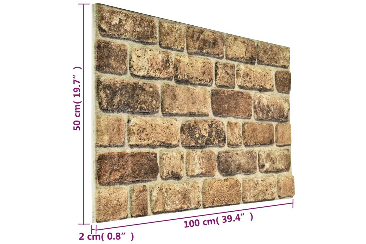 Vidaxl 332926 3d Wall Panels With Dark Sand Brick Design 10 Pcs Eps-2
