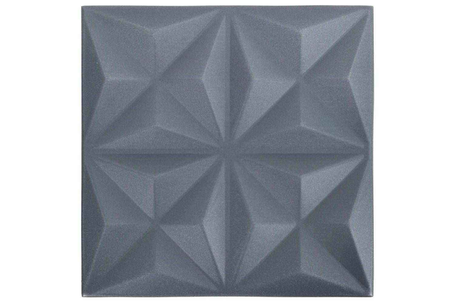 Vidaxl 3d Wall Panels 24 Pcs 50x50 Cm Origami Grey 6 MÂ²