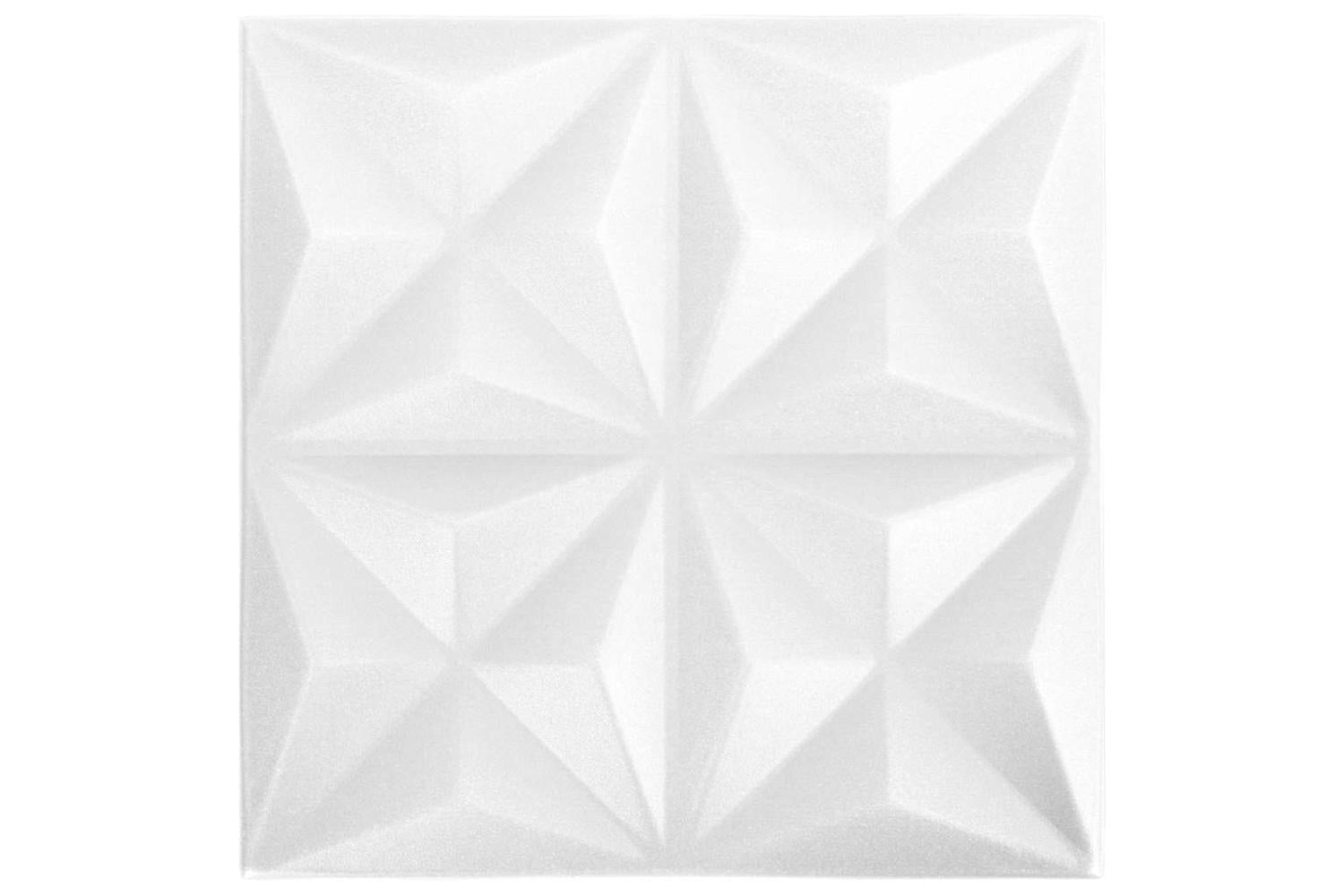 Vidaxl 3d Wall Panels 24 Pcs 50x50 Cm Origami White 6 MÂ²