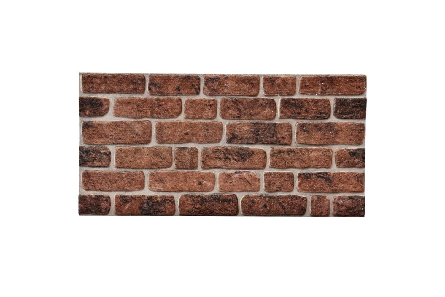 Vidaxl 332923 3d Wall Panels With Dark Brown Brick Design 10 Pcs Eps-2