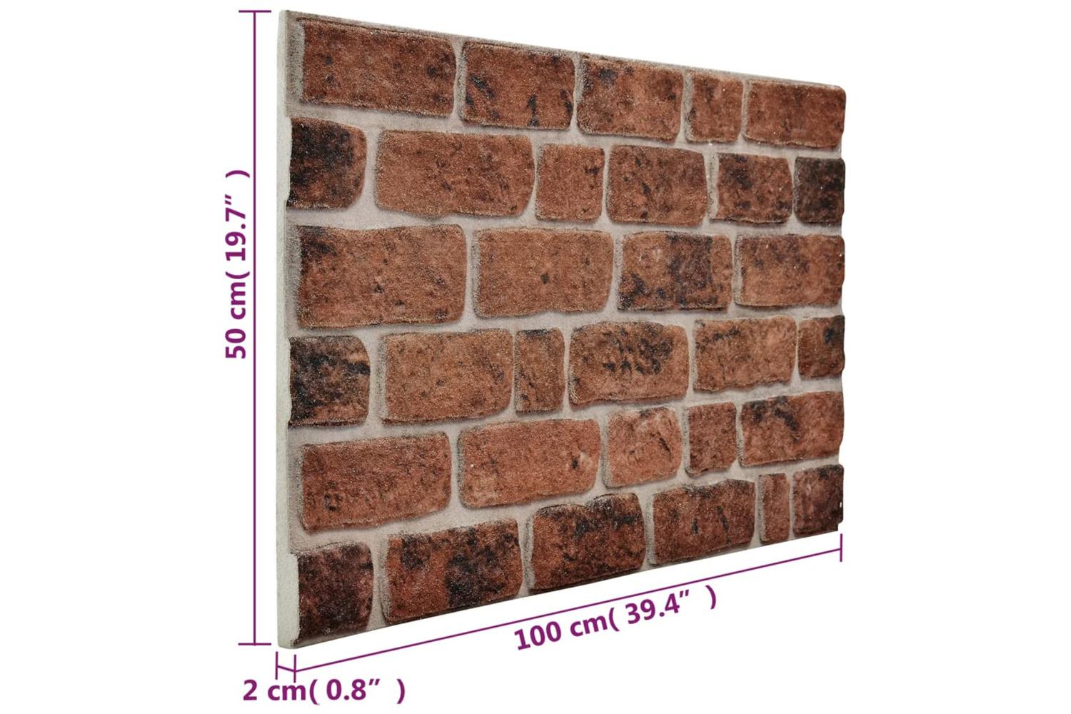 Vidaxl 332923 3d Wall Panels With Dark Brown Brick Design 10 Pcs Eps-6
