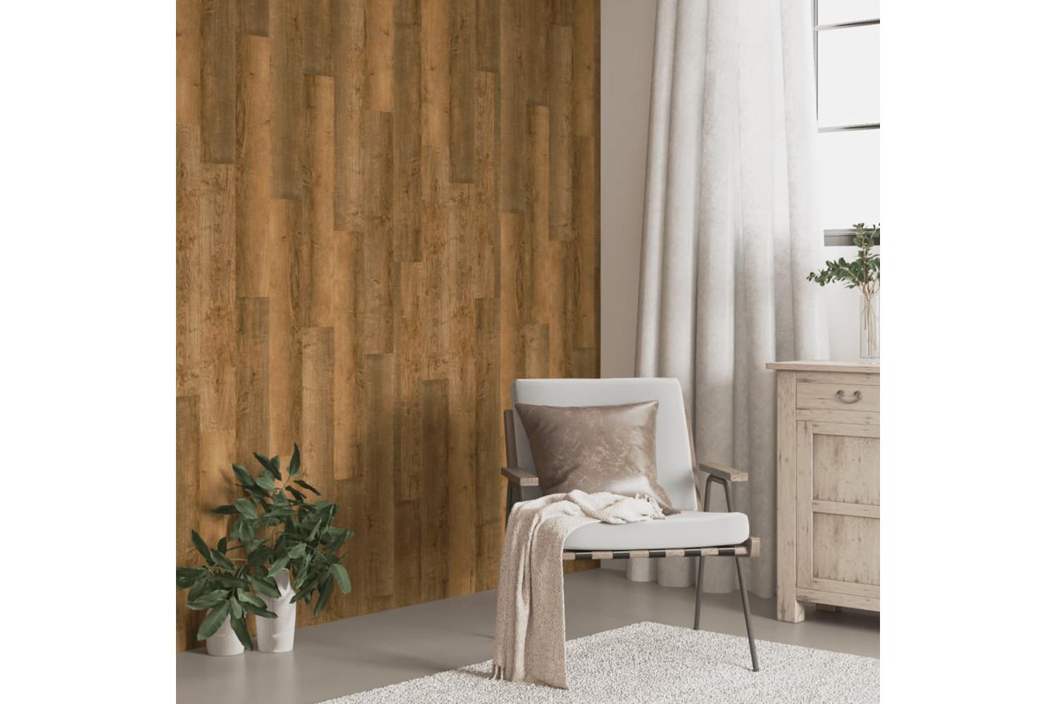 Vidaxl Wall Panels Wood Look Brown Pvc 2.06 MÂ²-4