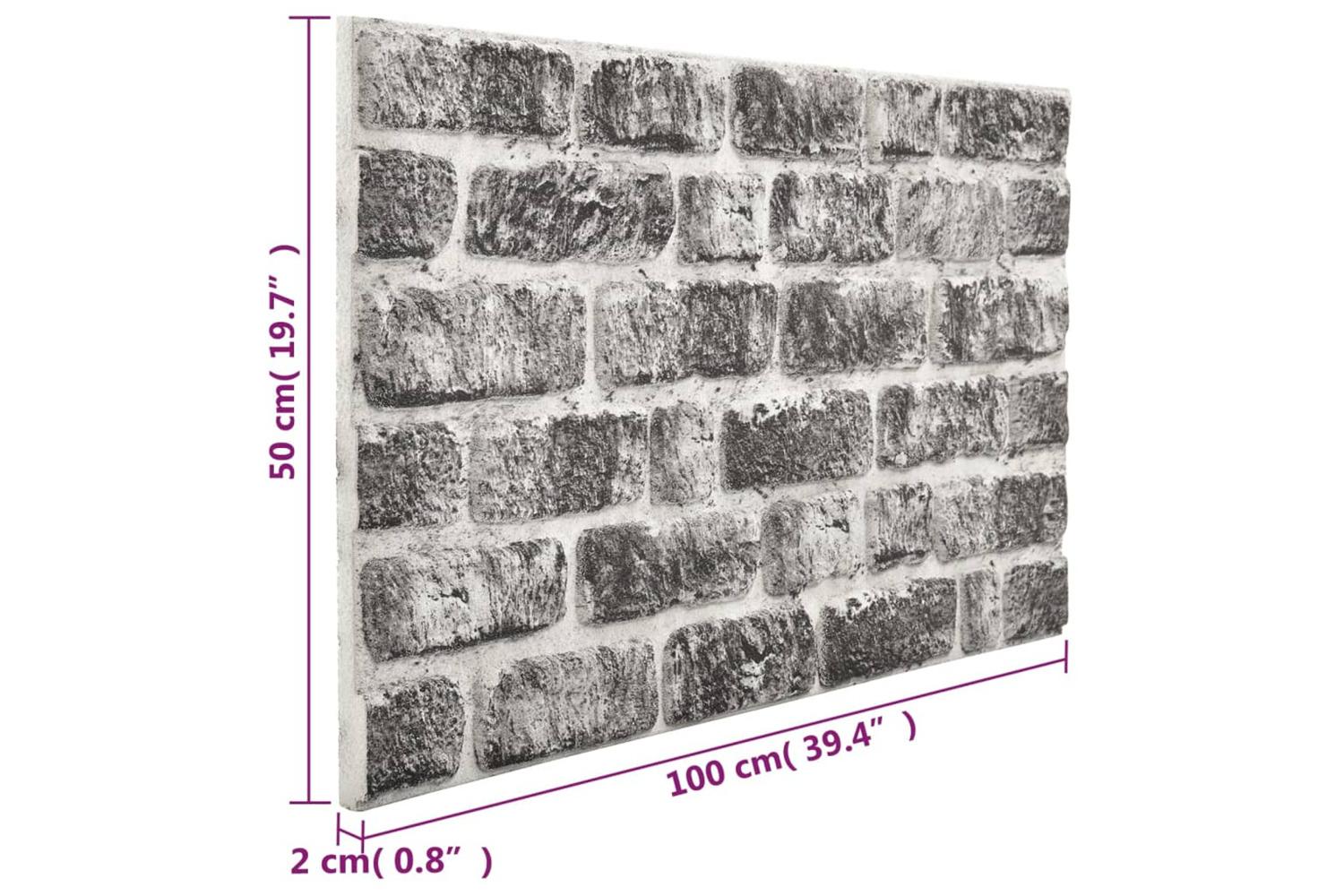 Vidaxl 332925 3d Wall Panels With Dark Grey Brick Design 10 Pcs Eps-2
