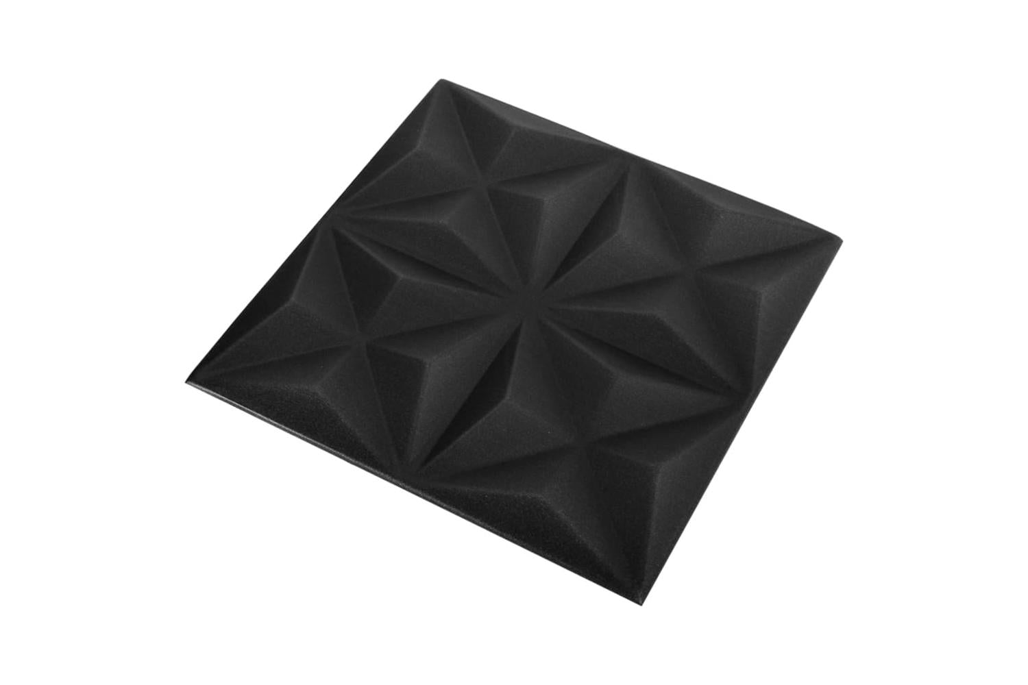 Vidaxl 3d Wall Panels 48 Pcs 50x50 Cm Origami Black 12 MÂ²-5