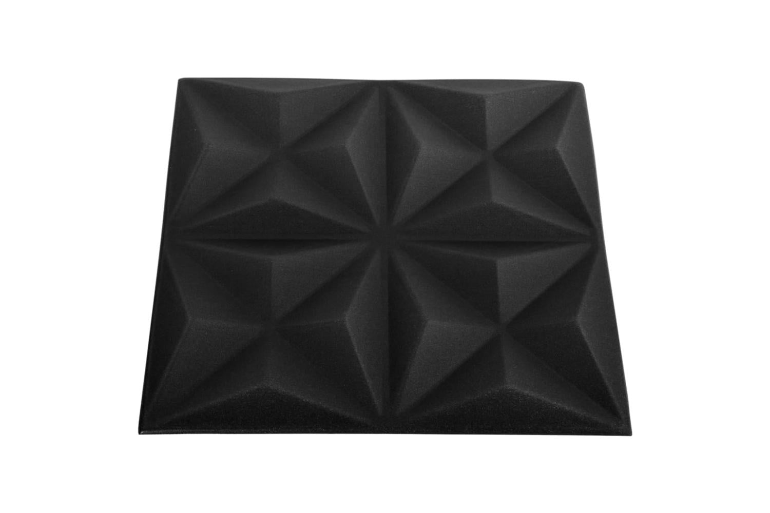 Vidaxl 3d Wall Panels 48 Pcs 50x50 Cm Origami Black 12 MÂ²-6
