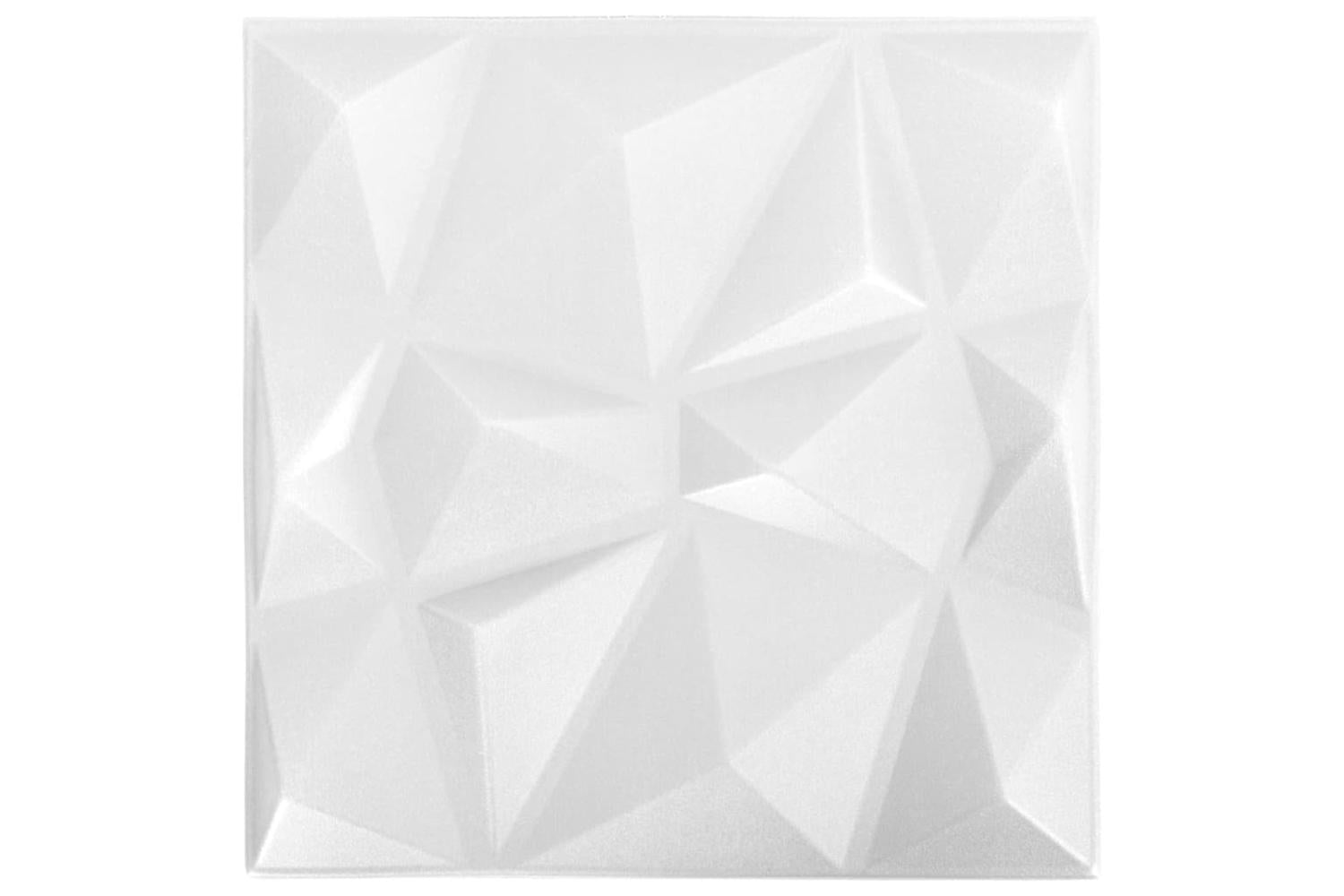 Vidaxl 3d Wall Panels 48 Pcs 50x50 Cm Diamond White 12 MÂ²-3