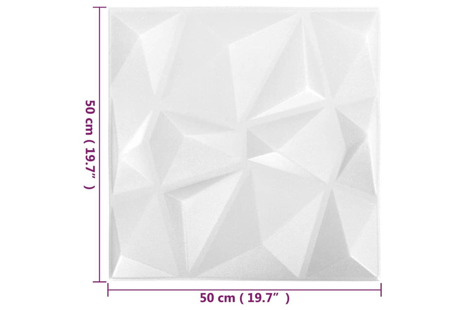 Vidaxl 3d Wall Panels 48 Pcs 50x50 Cm Diamond White 12 MÂ²-7
