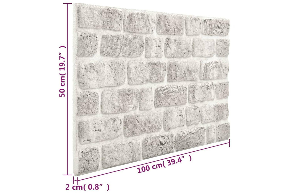 Vidaxl 332924 3d Wall Panels With Light Grey Brick Design 10 Pcs Eps-2