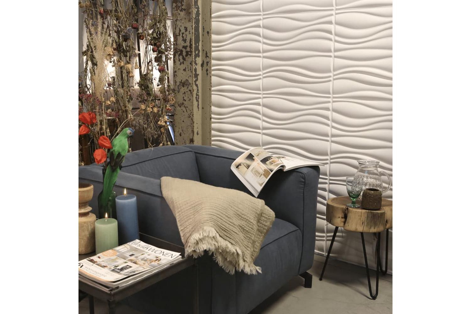 Wallart 276196 24 Pcs 3d Wall Panels Ga-wa04 Waves-2