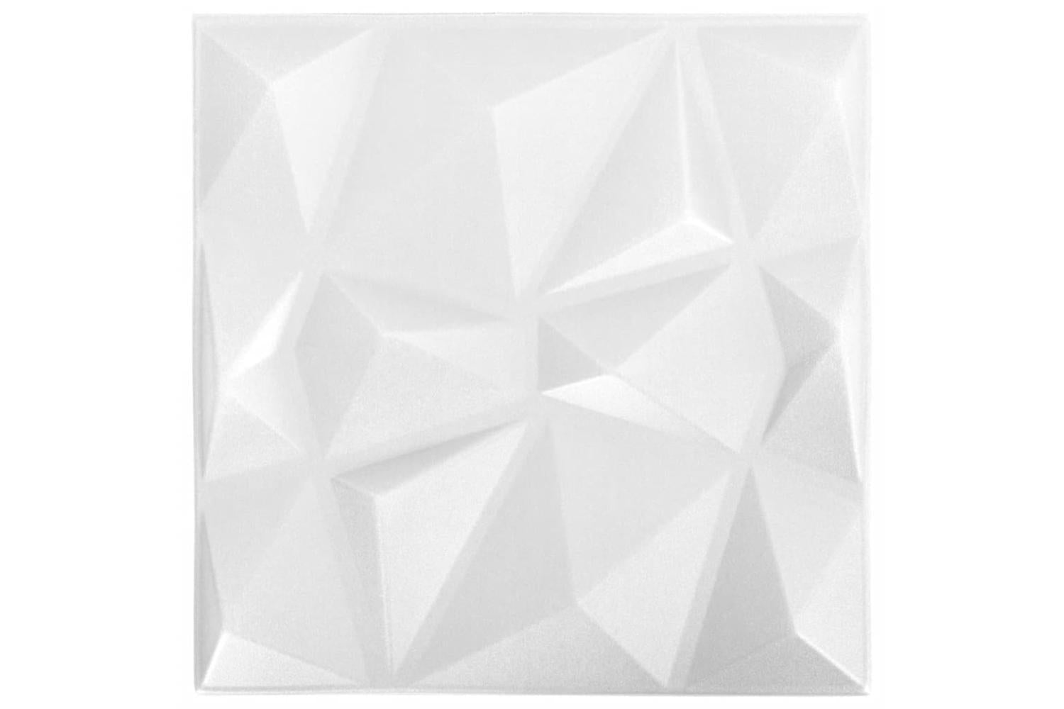 Vidaxl 3d Wall Panels 24 Pcs 50x50 Cm Diamond White 6 MÂ²-3