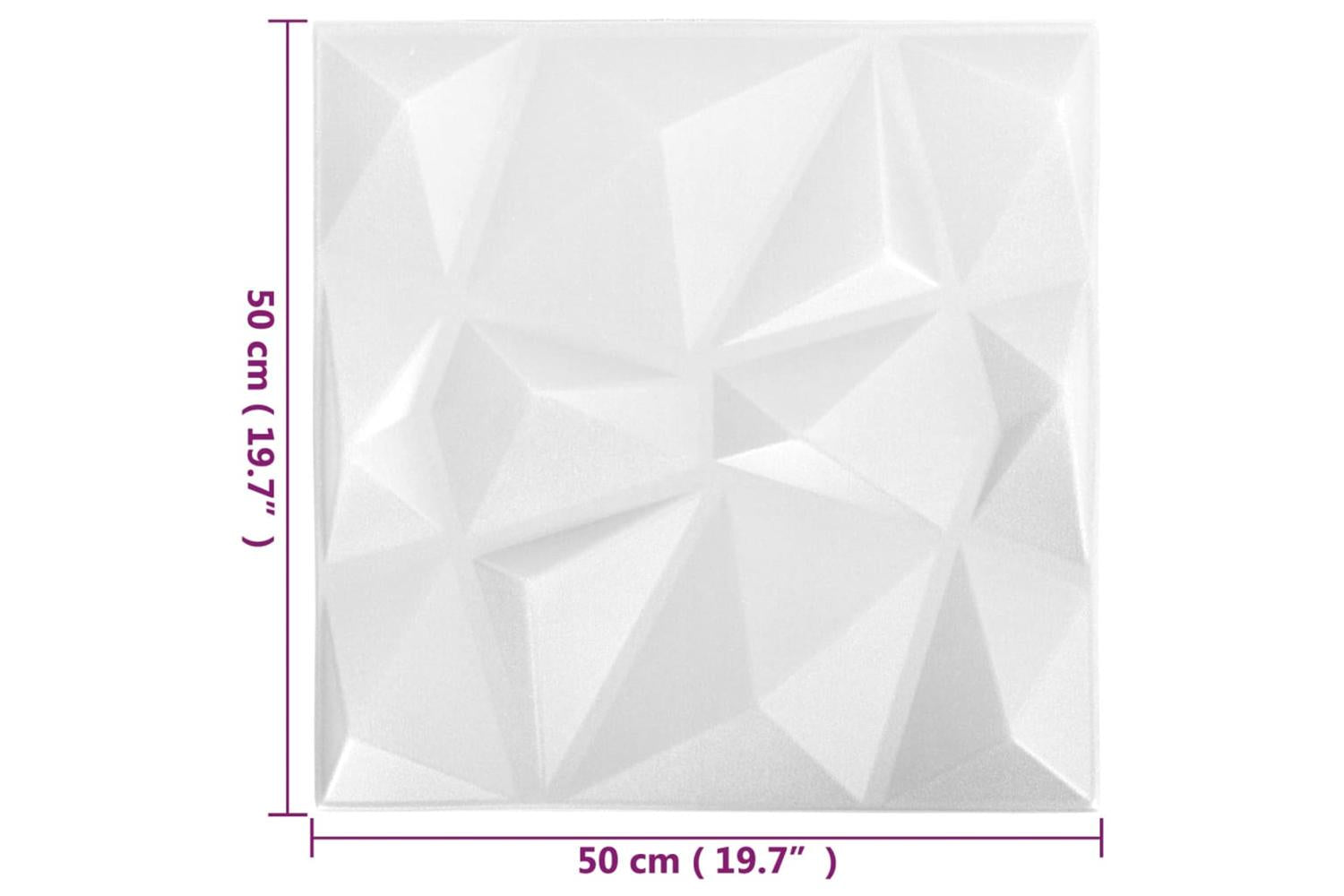 Vidaxl 3d Wall Panels 24 Pcs 50x50 Cm Diamond White 6 MÂ²-7