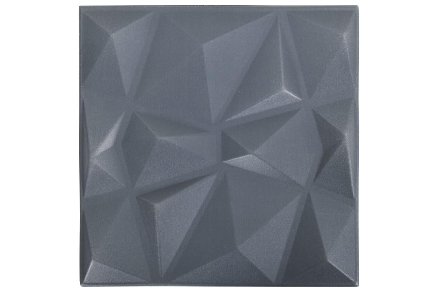 Vidaxl 3d Wall Panels 48 Pcs 50x50 Cm Diamond Grey 12 MÂ²-2