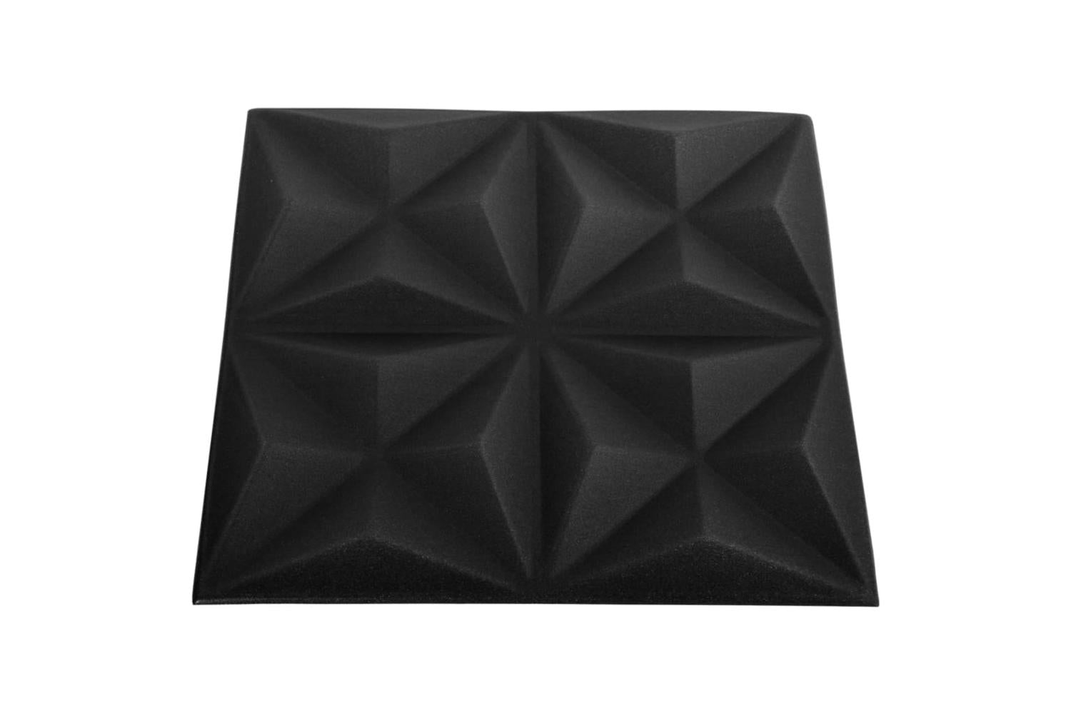 Vidaxl 3d Wall Panels 24 Pcs 50x50 Cm Origami Black 6 MÂ²-6