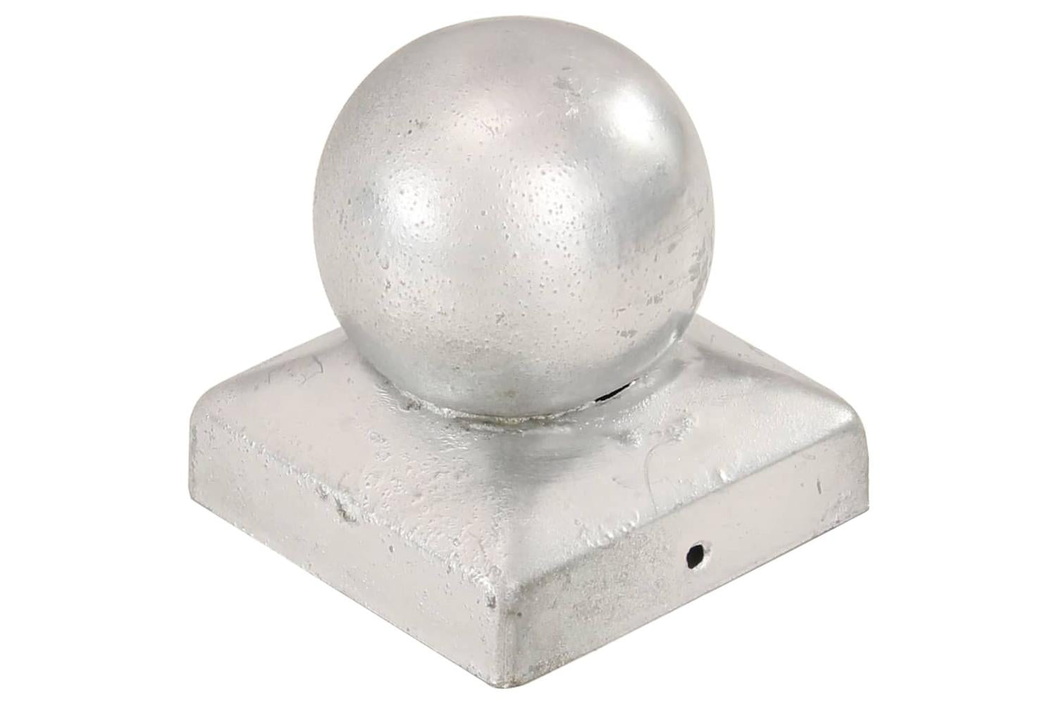 vidaXL 145497 Post Caps 6 Pcs Globe Final Galvanised Metal 71x71mm-3