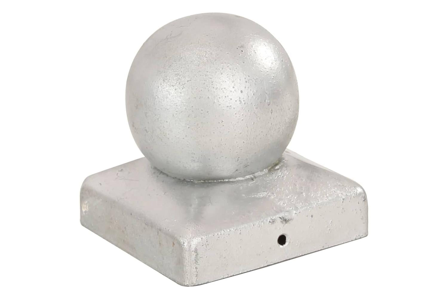 vidaXL 145497 Post Caps 6 Pcs Globe Final Galvanised Metal 71x71mm-4