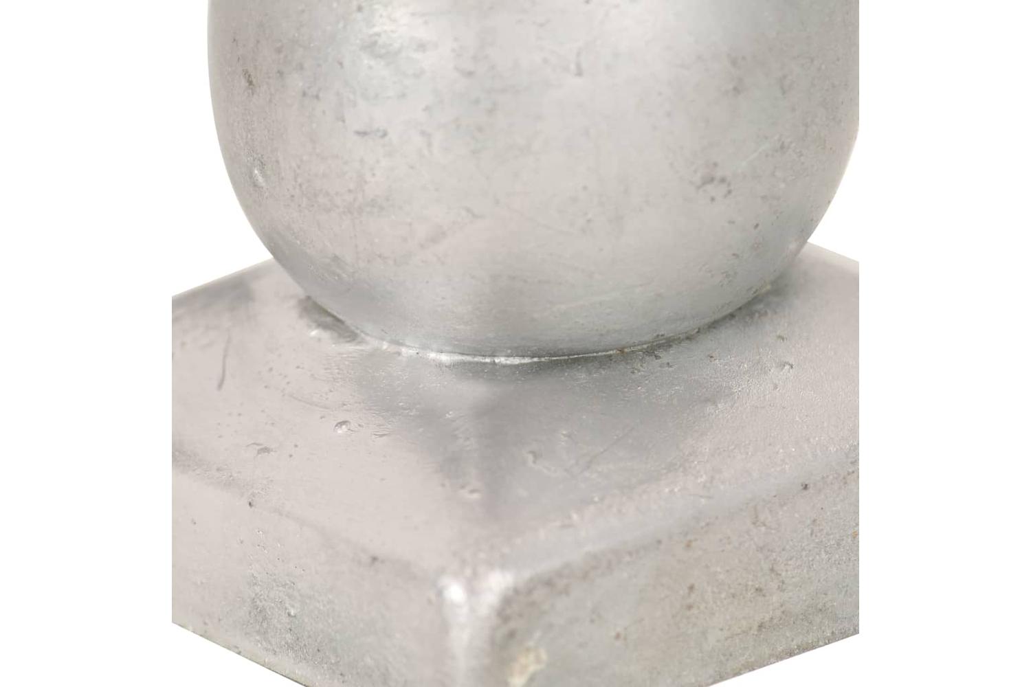 vidaXL 145497 Post Caps 6 Pcs Globe Final Galvanised Metal 71x71mm-6
