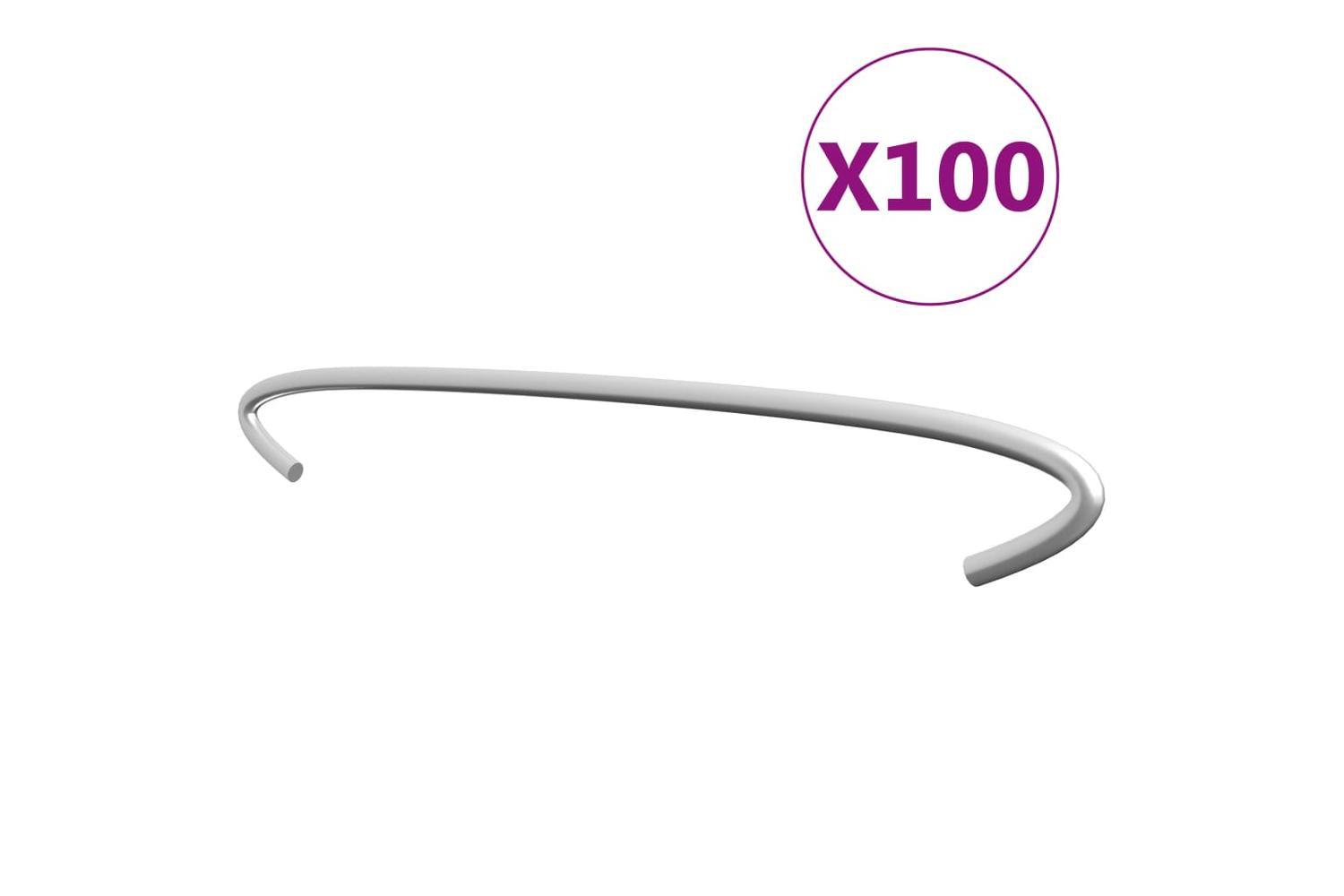 vidaXL 145624 Gabion Hooks 100 Pcs Galvanised Steel 40cm-2