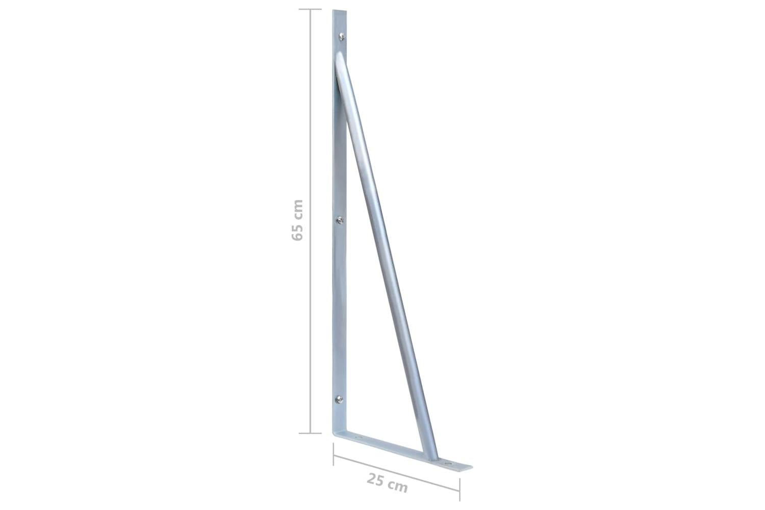 Vidaxl 148988 Support Brackets For Fence Post 2 Pcs Galvanised Steel-10