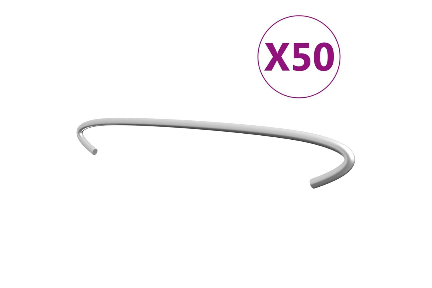 vidaXL 145623 Gabion Hooks 50 Pcs Galvanised Steel 40cm-2