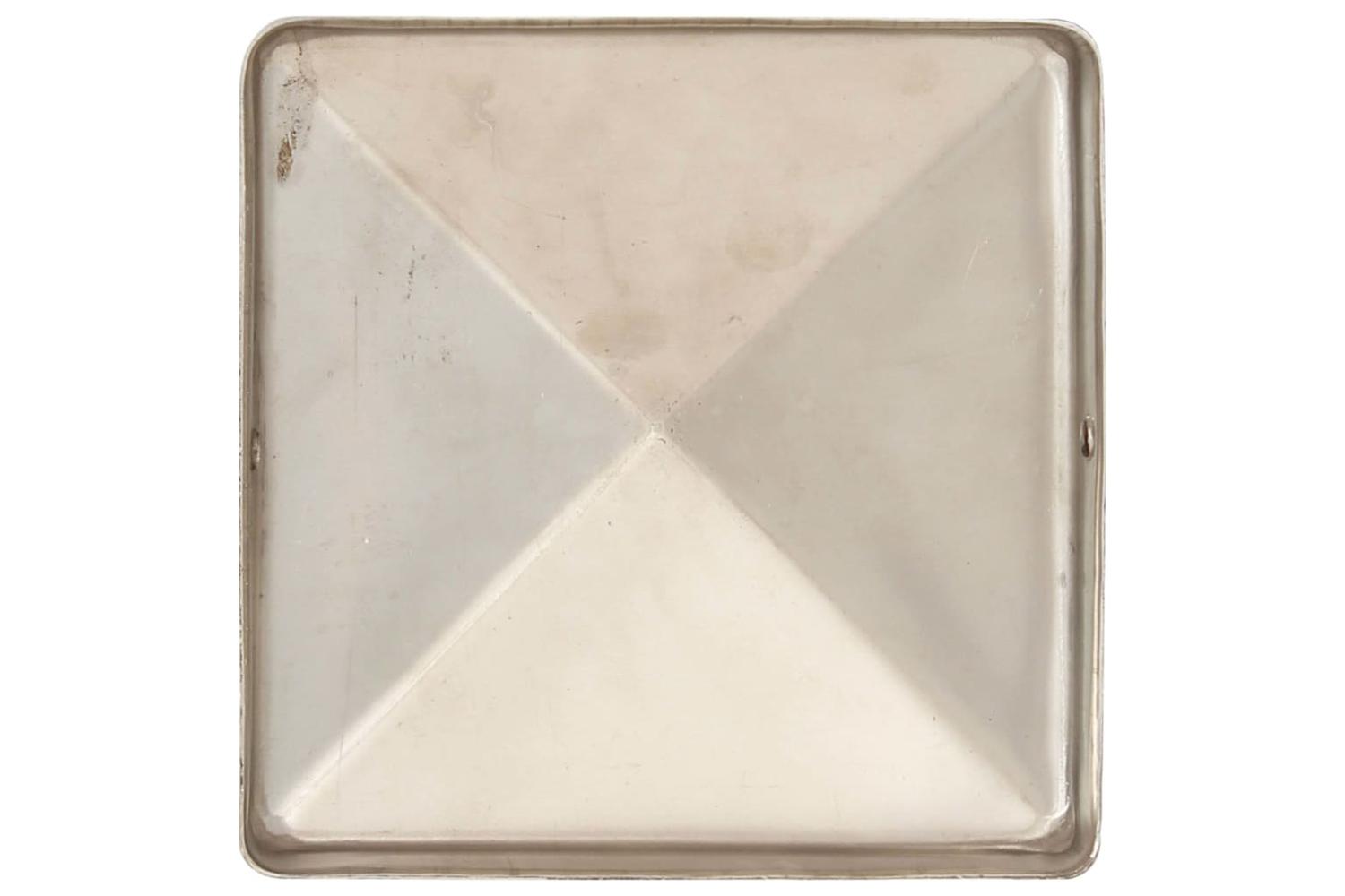 vidaXL 145486 Pyramid Fence Post Caps 6 Pcs Stainless Steel 81x81mm-6