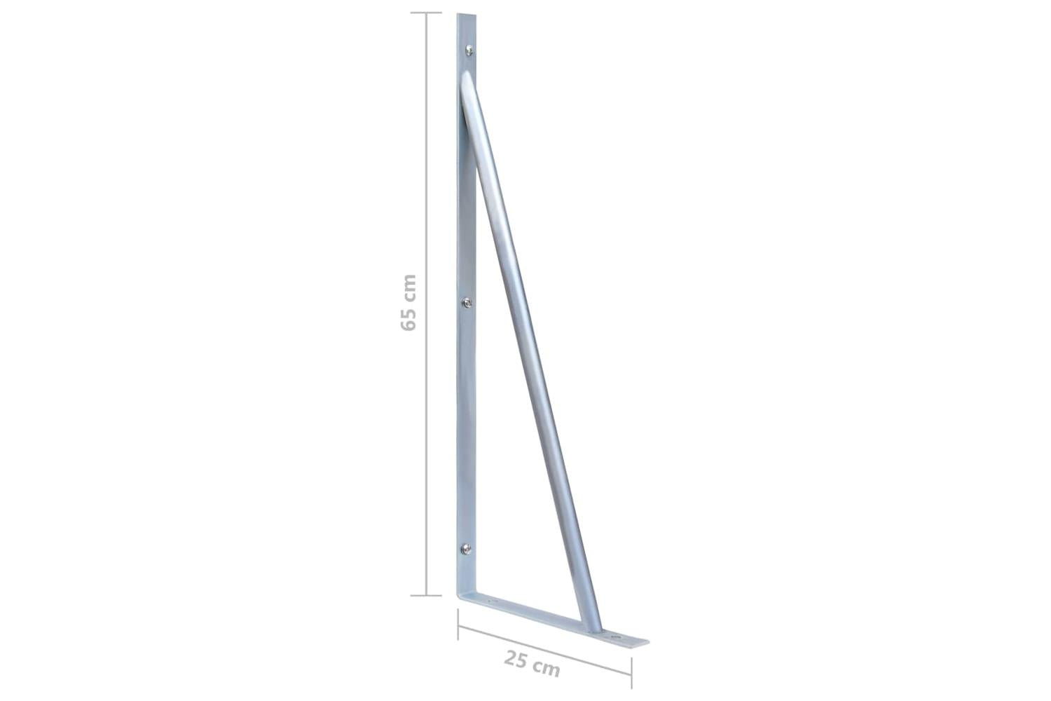 Vidaxl 148989 Support Brackets For Fence Post 3 Pcs Galvanised Steel-10