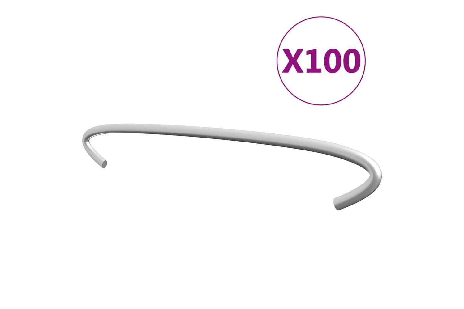 vidaXL 145620 Gabion Hooks 100 Pcs Galvanised Steel 20cm-2