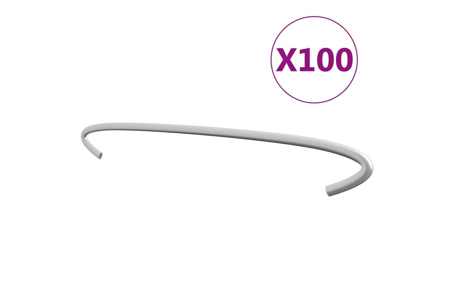 vidaXL 145622 Gabion Hooks 100 Pcs Galvanised Steel 30cm-2