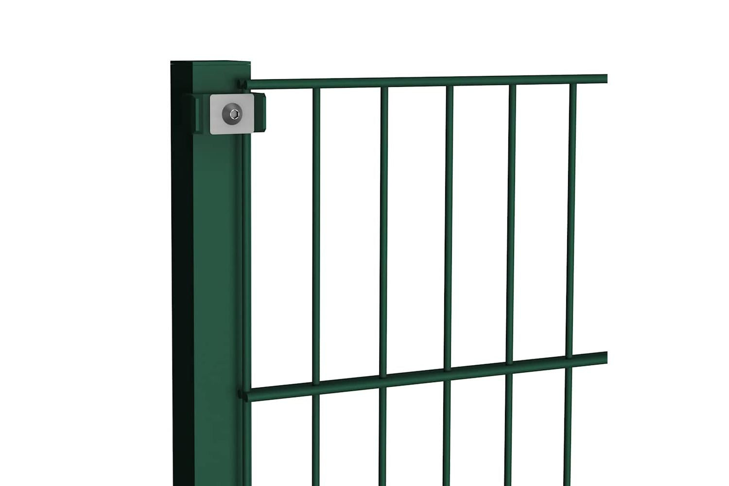 Vidaxl 278662 Fence Panel With Posts Iron 3.4x1.2 M Green-5