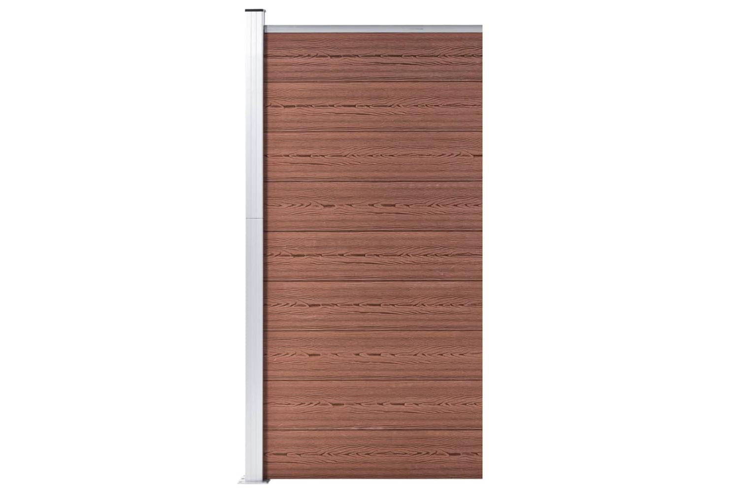 vidaXL 148977 Fence Panel Wpc 95x186cm Brown-2