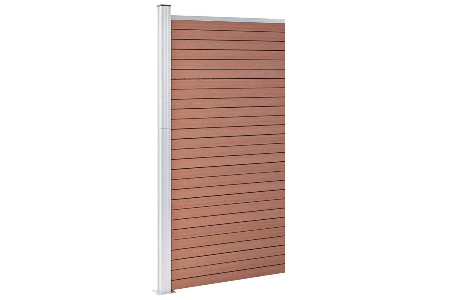 vidaXL 148977 Fence Panel Wpc 95x186cm Brown-4