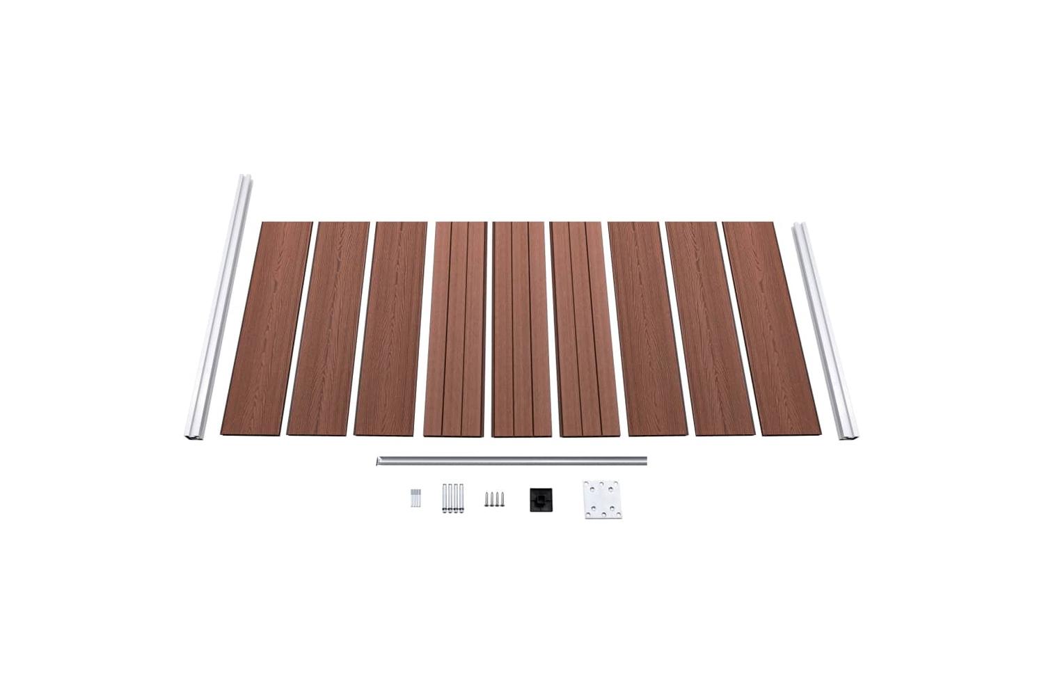 vidaXL 148977 Fence Panel Wpc 95x186cm Brown-5