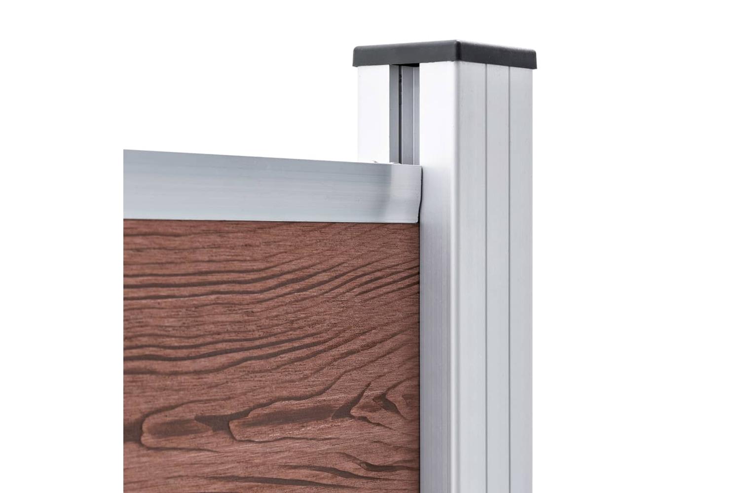 vidaXL 148977 Fence Panel Wpc 95x186cm Brown-6