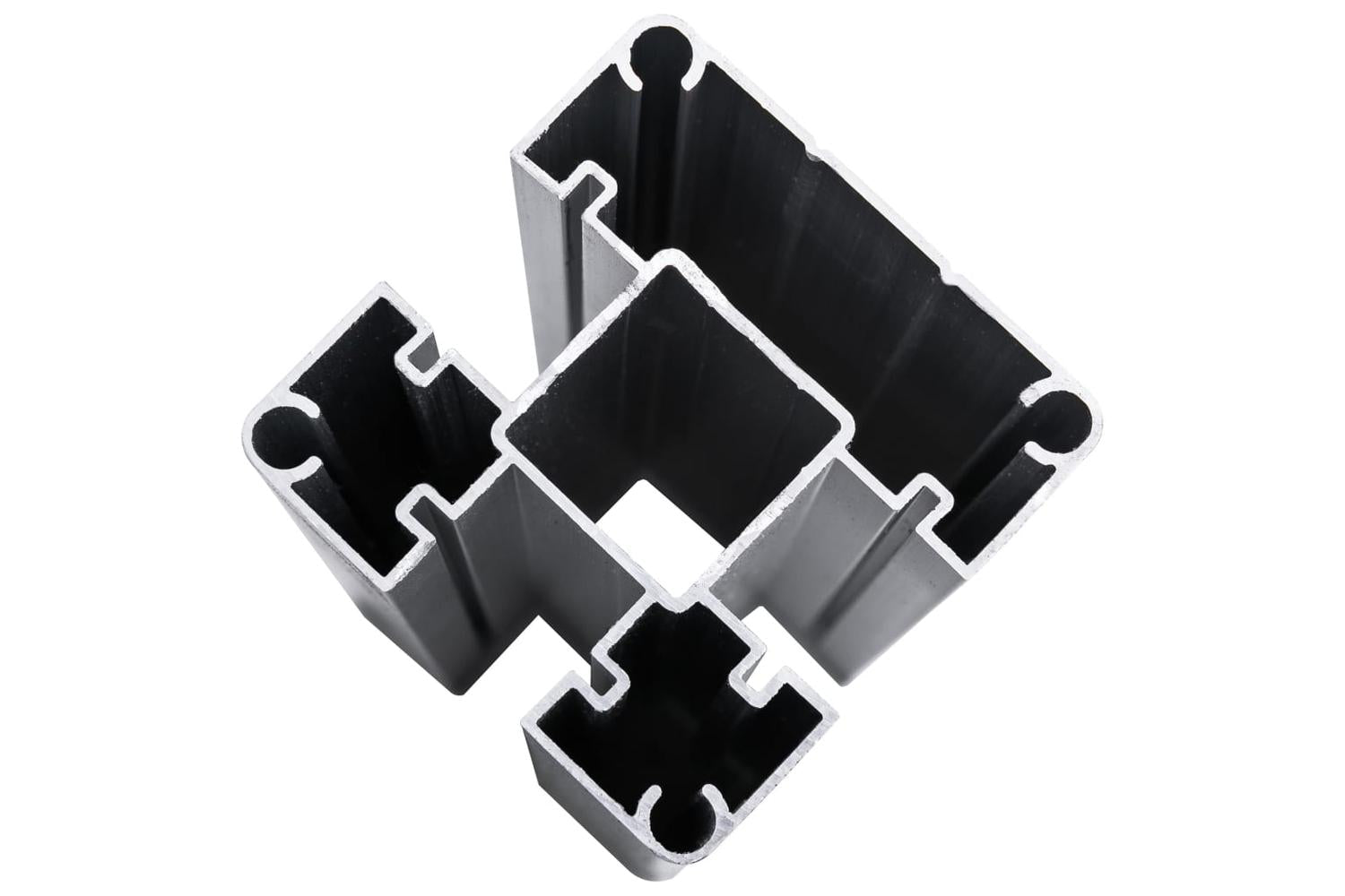 vidaXL 3070450 Fence Panel Set Wpc 872x105cm Black-11