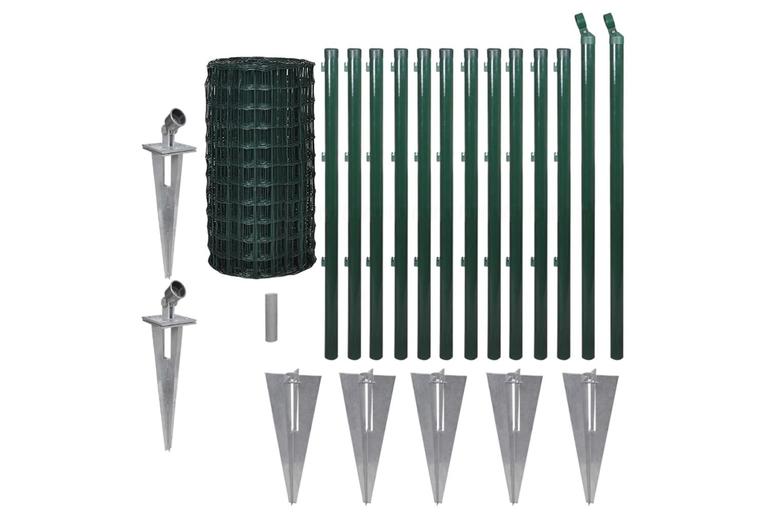 Vidaxl 140560 Euro Fence Steel 25x0.8 M Green-3