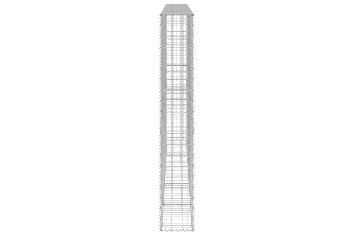 vidaXL 147823 Gabion Wall With Covers Galvanised Steel 300x30x200cm-6