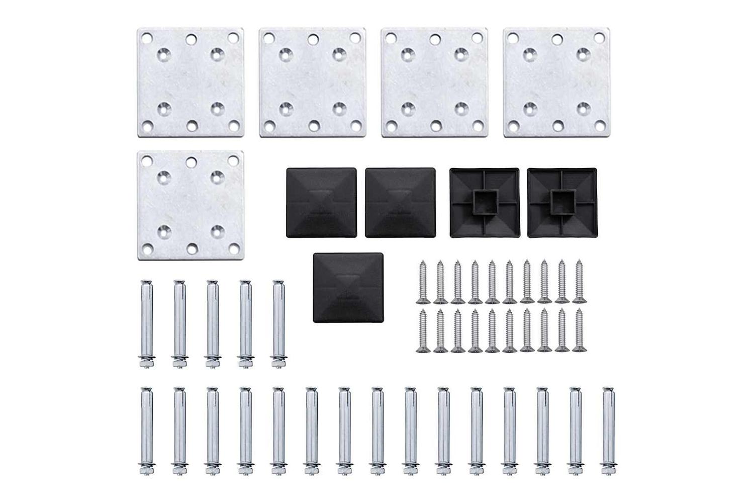 vidaXL 3070461 Fence Panel Set Wpc 699x146cm Black-10