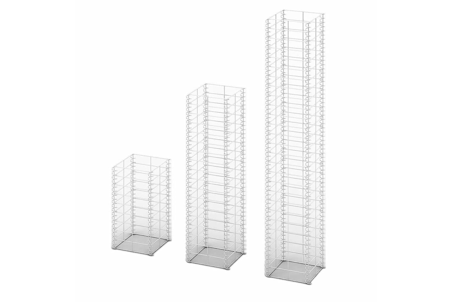 Vidaxl 141048 3 Piece Gabion Set Galvanised Wire-3