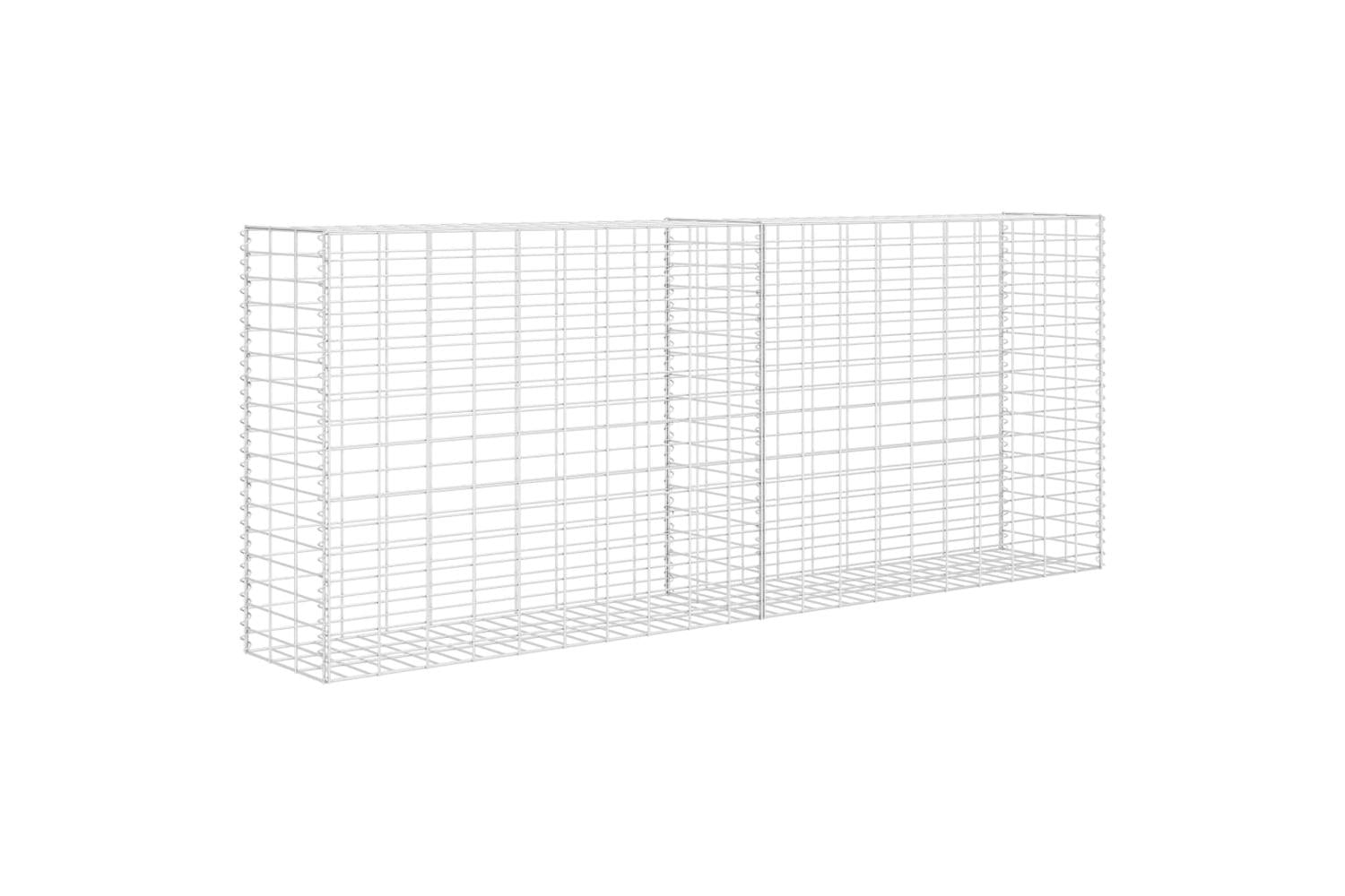 Vidaxl 142359 Gabion Basket Galvanised Steel 85x30x200 Cm-2